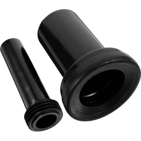 Accessoires de toilette muraux, 18 cm de long, diamètre du tuyau d'évacuation 90 mm, diamètre du tuyau d'alimentation en eau 45 mm, matériau PEHD. (1/5)