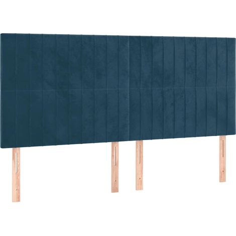 Maison Exclusive - Cabecero Terciopelo Azul Oscuro 200x5x118/128