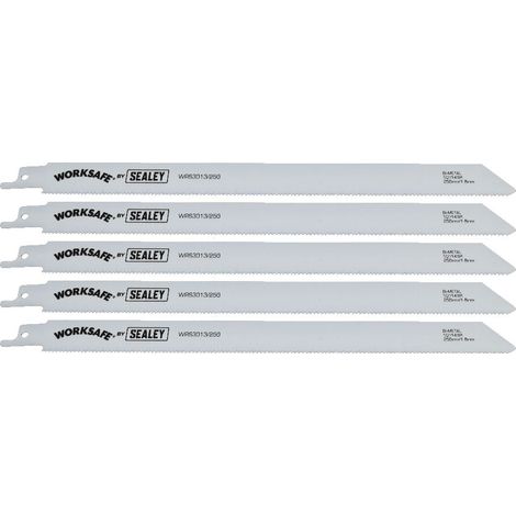 Reciprocating Saw Blade 250mm Length 14tpi Bi Metal Pack of 5 (1/5)