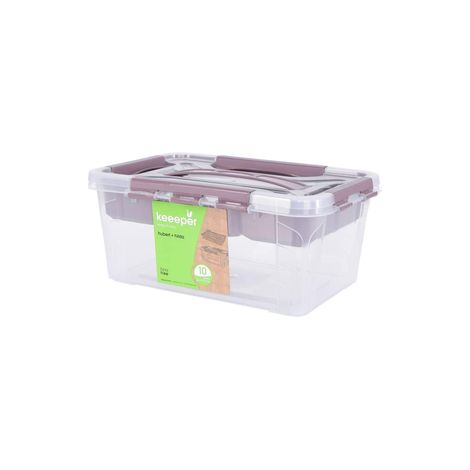 Caja de almacenaje de 4,2 litros, tapa con asa, 29x19x12,4, colección hubert gris
