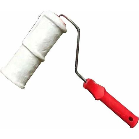 1 rouleau à effet brique, cylindrique, poignée intégrée, pour relief mural et sol, compatible peinture texturée et à l'eau (1/5)