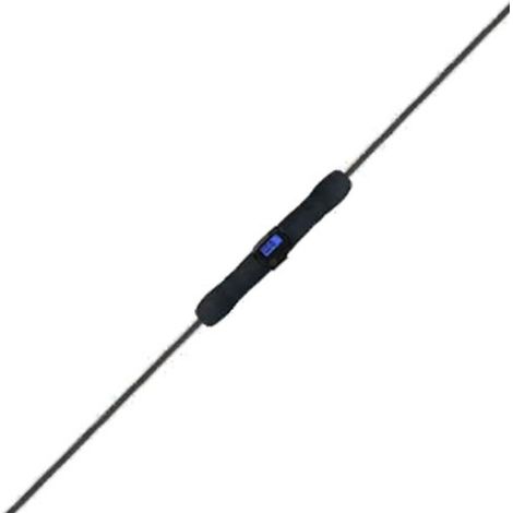 Barre de fitness élastique avec comptoir, poignées ergonomiques pour l'entraînement musculaire, adaptée aux salles de sport à domicile et au fitness en extérieur, noire, non amovible, avec comptoir. (1/4)