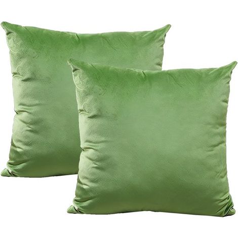 Taie d'oreiller 2 pièces - Taie d'oreiller en velours - Taie d'oreiller carrée - 45x45 cm - Douce et confortable - Velours - (1/5)