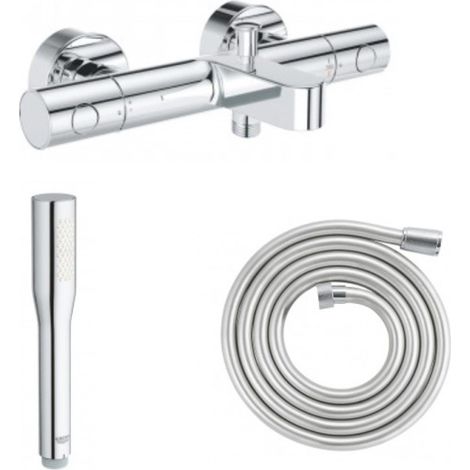 GROHE Mitigeur bain douche Precision Get avec douchette 1jet Vitalio Get Stick et flexible 200cm