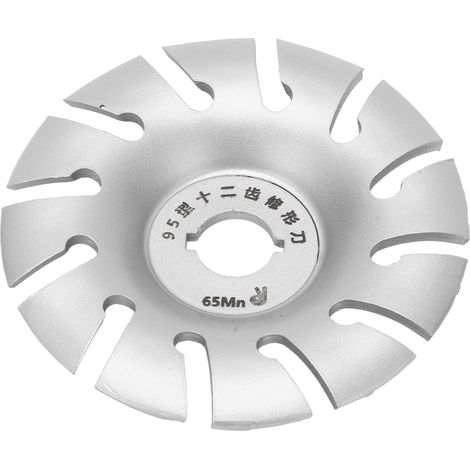 Grinder Shaping Disc 12 Teeth Stainless Steel Wood Carving for Angle Grinder Woodworking 95mm Silver