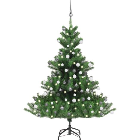 LED de árbol de Navidad artificial/bolas de 150 cm Cáucasiano verde (1/5)