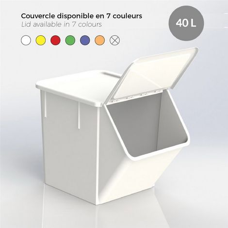 Bac à ingrédients 40 L - blanc - Gilac