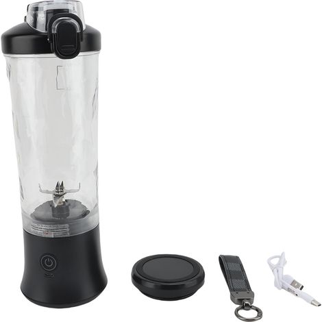 Blender portable avec broyage glace 600ml multifonction – Rechargeable smoothie maison cuisine noir, cuisine (1/4)