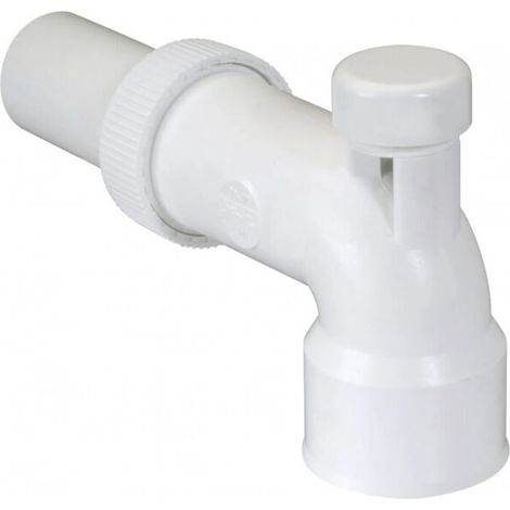 Coude réglable lavabo anti-vide Ø40 mm – Raccord PVC-C blanc – Filetage G1 1/4 – Collage au collecteur – Pour siphon à douille - 1C341B (1/5)
