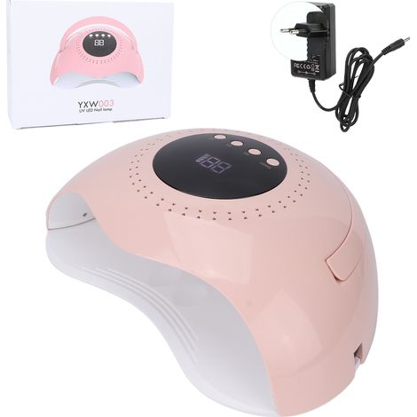 Lampe UV LED pour ongles 120W portable, écran LCD, sécheuse de vernis semi-permanent, charge rapide, fiche UE rose, 100-240V (1/5)