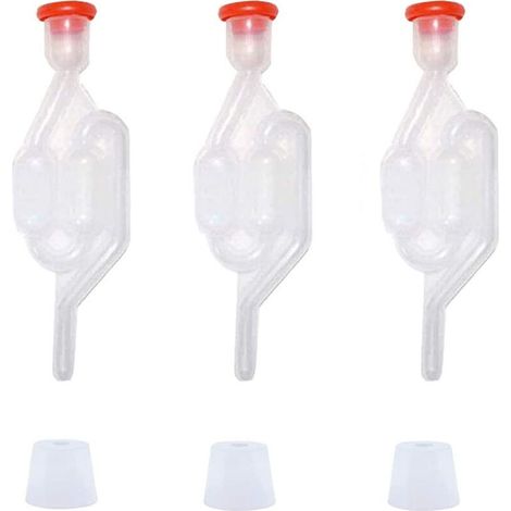 Gärspund, 3-in-1 Gärspund mit Gummistopfen und Loch für Brau- und Weinherstellung (1/3)