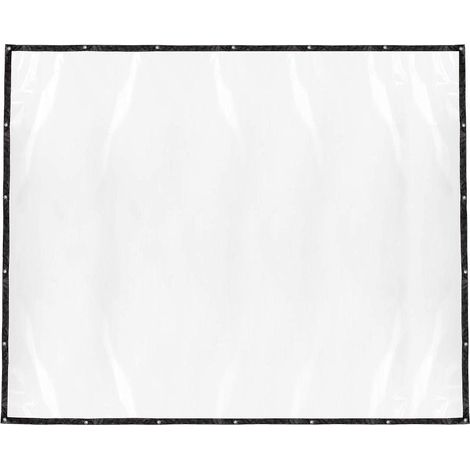 Bâche transparente imperméable avec œillets, résistante, en PVC, pour plantes de terrasse - 300 x 250 cm - Noire (1/5)