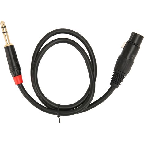 Câble audio XLR femelle vers jack 6,35 mm pour instrument, pour microphone et guitare électrique, 0,75 mètre-AquaForge (1/5)