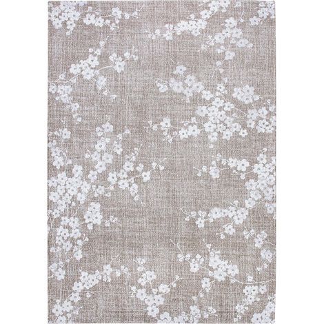 Tapis de salon Sakura Collection 80x150 cm - Morning Mist - Design …légant de Cerisiers en Fleurs, Inspiré du Printemps