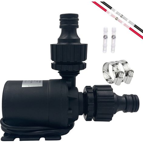 BEBUSINGOTO 12-V-Wasserpumpe, Mini-Tauchpumpe mit bürstenlosem Motor, 800 l/h, 5 m, Wasserpumpen für die Wasserzirkulation in Schwimmbädern, Springbrunnen, Solar-Wasserpumpen für Aquarien, Teiche und (1/5)