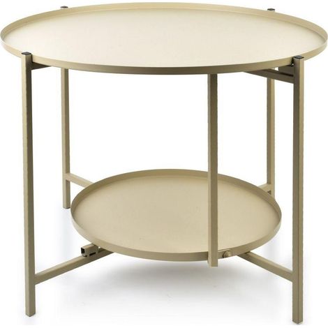 no-name LUCAS table basse beige diamètre 60,5 cm