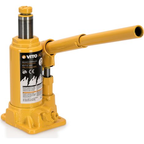 Cric Hydraulique 4 tonnes Hauteur de levage 18 - 34 cm Acier VITO