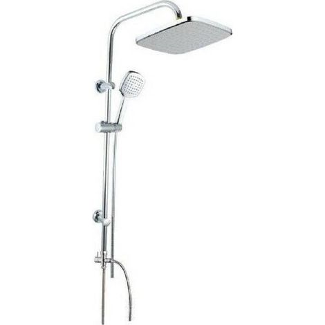 TrAdE Shop Traesio - Colonna Doccia Saliscendi Miscelatore Cromato Rubinetto Soffione Doccetta 59396 - (1/2)