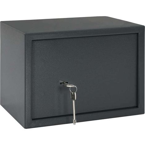 Coffre-fort avec verrouillage Gris foncé 35 x 25 x 25 cm Acier