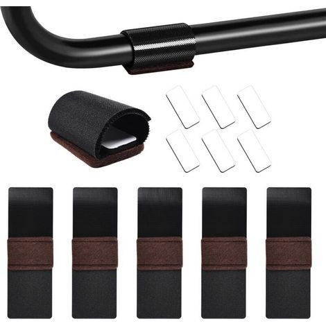 Juego de 24 protectores de suelo para sillas con fijaciones, deslizadores de fieltro autoadhesivos para suelos de parquet, aptos para asientos de tren - Crezuo