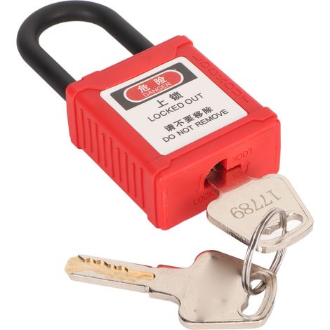 Ortviai Cadenas de Sécurité Isolation Electrique 38mm avec Coque Intégrée pour Lockout Tagout Industriel