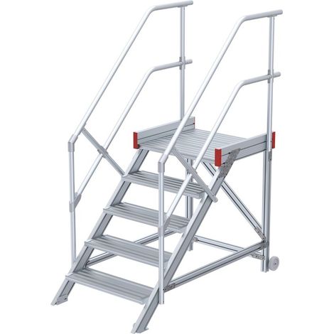 Euroline 514 Anstieg 45° 800mm Stufenbreite 5 Stufen Alu gerieft