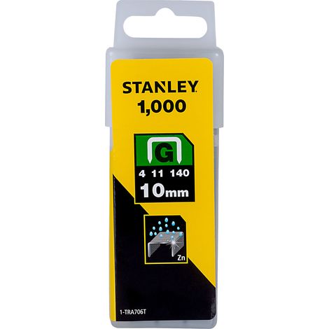 Stanley 1-TRA706T 1000 x Heavy Duty Staples 10mm 3/8"" TRA706 Sharpshooter Type G