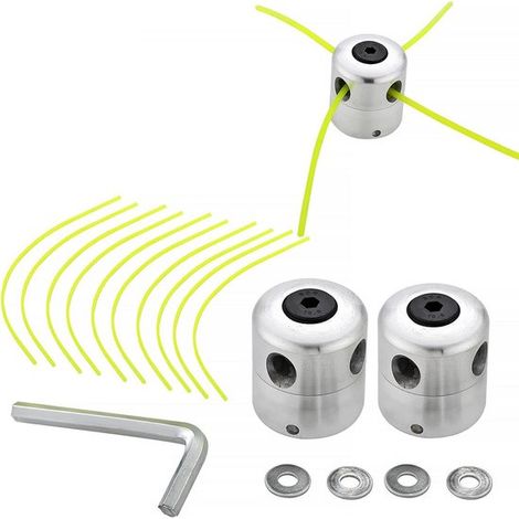 Universeller Aluminium-Drahtkopf für Freischneider und Rasentrimmer – Doppelspule mit Nylondraht (1/5)