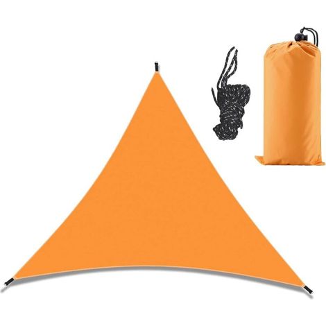 Toldo triangular impermeable ZVD-3x3x3M, protección solar y cortavientos para jardín y terraza (1/3)