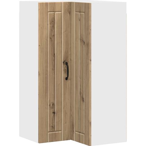 Maison Exclusive - Mobile angolare per parete LUCCA Rovere Artigianale