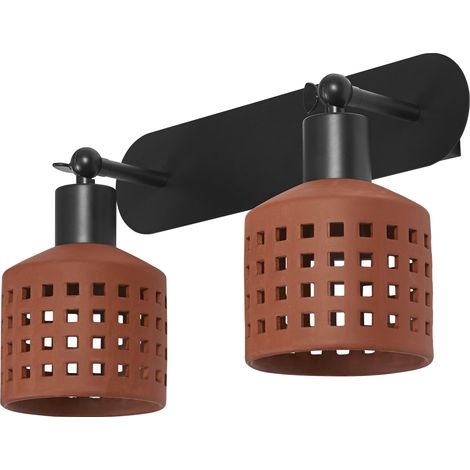 OSRAM Decor Applique murale décorative en terre cuite avec motif ajouré, 2 têtes, culot E27 (1/5)