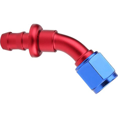 AN6 Raccord Mâle 45° Poussé à Verrouillage pour Tuyau d'Huile Gaz Carburant (1/5)