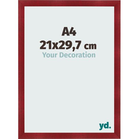 yd. - Cadre photo A4 21x29.7 - Vin Rouge Patine - MDF - Pisa (1/5)