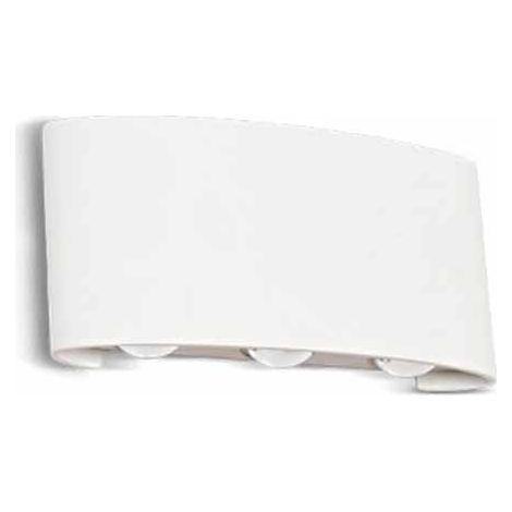V-TAC VT-846 6W LED Wandlamp COB x 6pcs Warmweiß 3000K Aluminum sand weiß Körper IP54 - SKU 8613