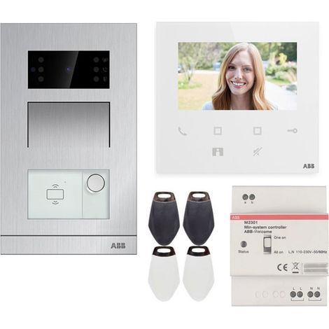 Kit Video Mini 1Bp 1 Moniteur 4.3 Wifi Platine Encastée 2TMA210311N0003 ABB M20482 (1/5)