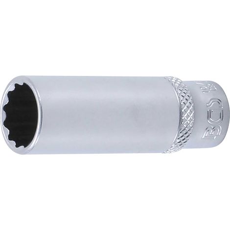 BGS Steckschlüssel-Einsatz Zwölfkant tief Antrieb Innenvierkant 6,3 mm (1/4") SW 12 mm - 10712
