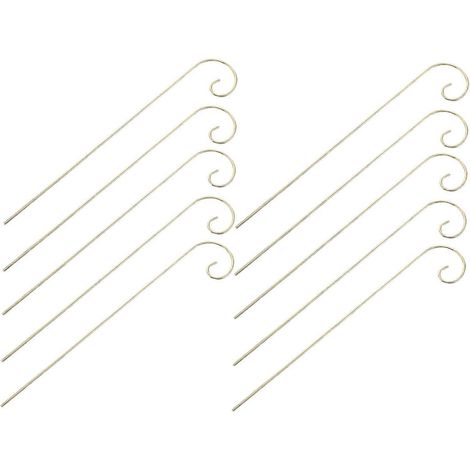 Wakauto Lot de 10 Supports d'étiquettes pour Plantes en Métal Crochets de Berger 20 x 200 mm Plaqués Or (1/5)