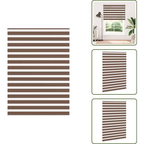 vidaXL Zebrarollo Braun 160x200 cm Stoffbreite 155,9 cm Polyester (1/5)