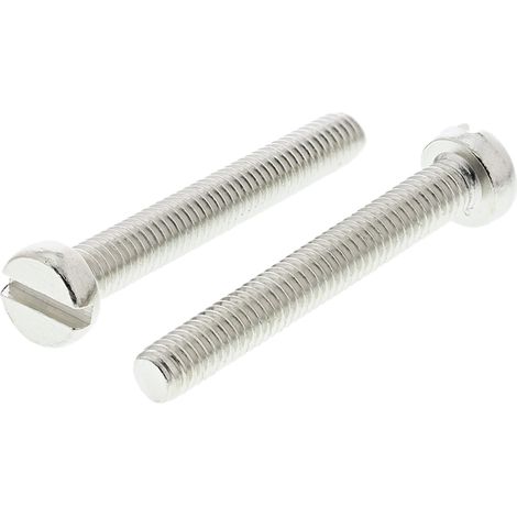 Vis à métaux RS PRO M4 à tête Cylindrique fendue en Laiton, 30mm ( Prix pour Sachet de 100 )