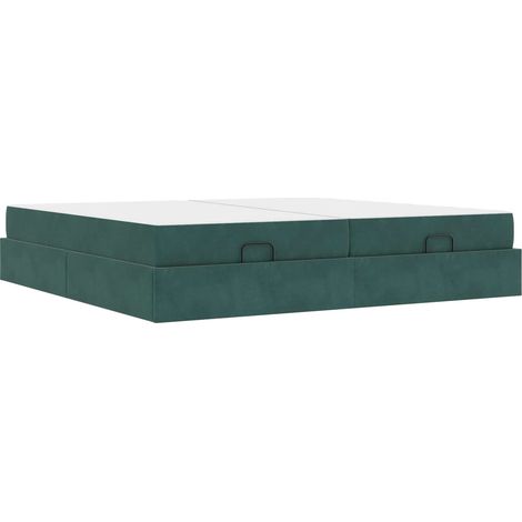 Maison Exclusive - Struttura letto con materasso 2 pz Verde Velluto (1/5)