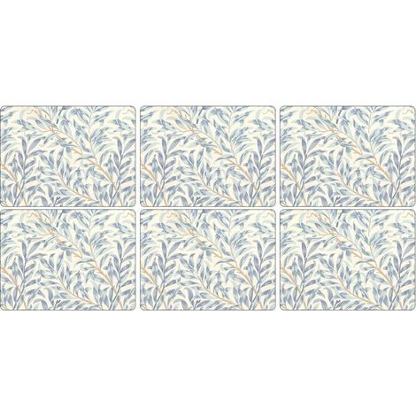 Branche d'osier Bleu Lot de 6 Sets de Table