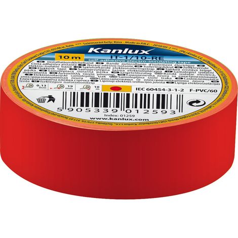 Cinta aislante autoadhesiva roja Kanlux 1273 (1/3)