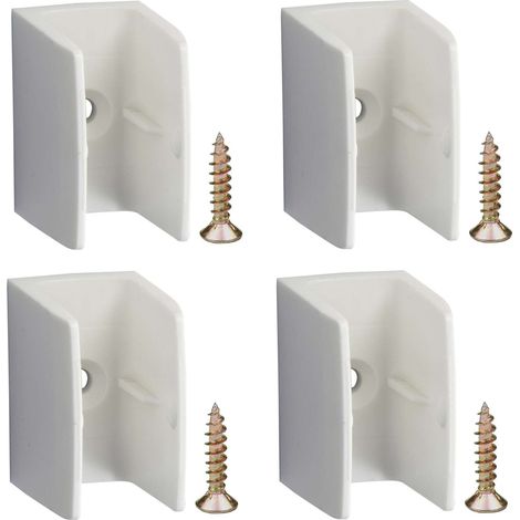 Cyclingcolors – Lot de 4 clips bloqueurs de manivelle pour volet roulant – Plastique blanc – Diamètre 12-18mm – Installation murale avec vis (1/4)