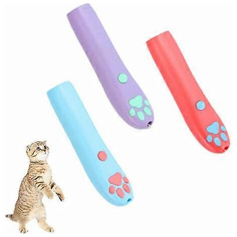 Jouet pour chat attrape-poissons rouges interactif avec lumière LED, jouet de chasse pour l'exercice des pattes, outil de dressage pour animaux de compagnie, bâtonnet laser infrarouge amusant (1/4)