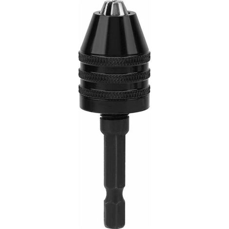 Mandrin de perceuse--Mandrin de 1/4, 0.3-6.5mm mandrin de perceuse électrique à trois mâchoires 1/4 pouce à tige hexagonale à changement rapide adaptateur convertisseur mandrin miniature Mini perceuse (1/5)