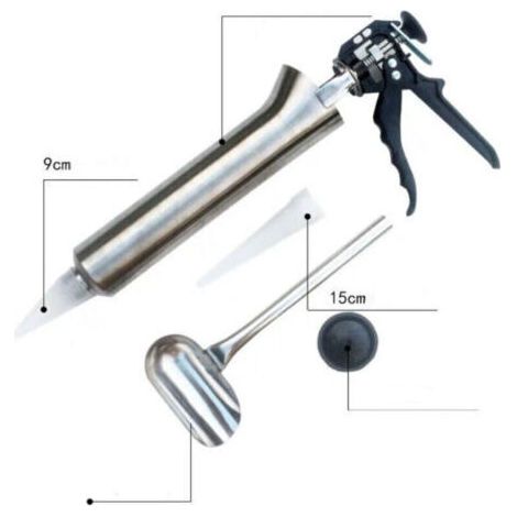Pistolet à Joints En Acier Inoxydable pour Pointes de Calfeutrage - Outil pour Briques Et Carrelages - Outil de Bricolage