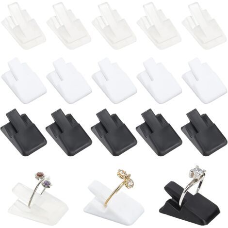 36pcs Présentoir à Bagues, 3 Couleurs Support bague Porte-bague en Plastique Presentoir Bijoux Support Petit Porte-bagues pour l'affichage de Bijoux, Spectacle, Vente au Détail (1/5)