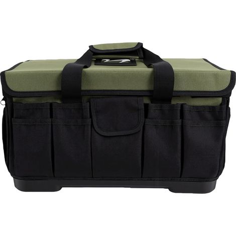 Robuste Werkzeugtasche, Werkzeugaufbewahrungskoffer, 25 l, 46 Taschen, für Reparatur- und Wartungsarbeiten (1/5)