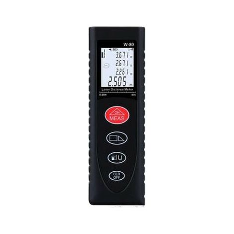 Misuratore di distanza laser, strumento di misurazione laser portatile con retroilluminazione, misurazione della distanza per volume/area/pitagorica batterie incluse (60 m)