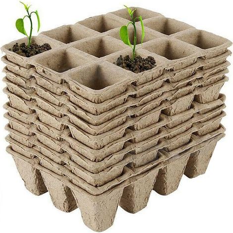 Pots de semis en papier biodégradable perforés pour jardin et pépinière (1/5)